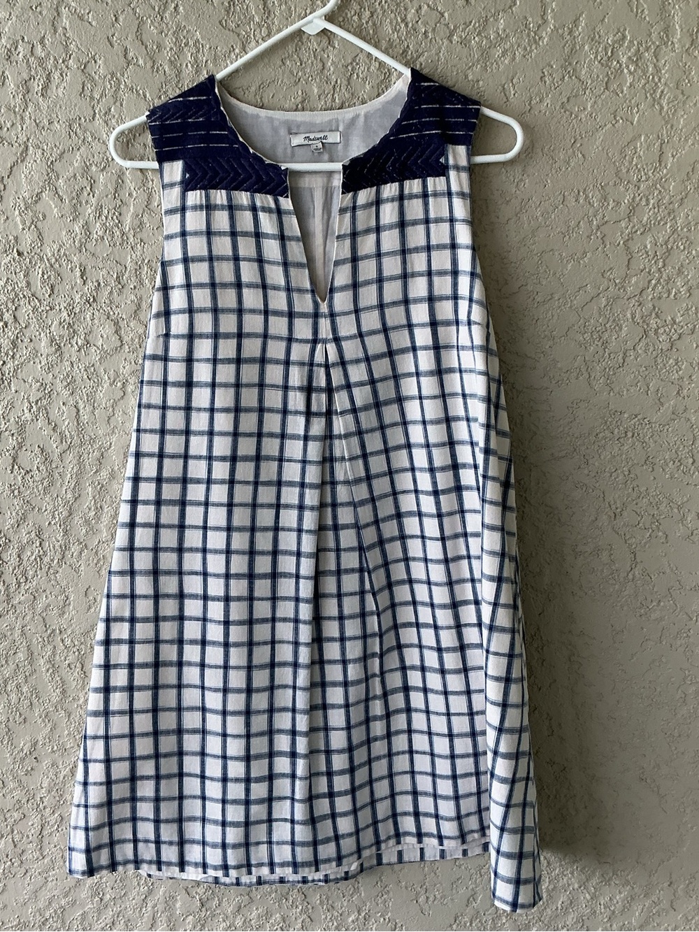 Madewell Navy and Cream dress. Size Small.